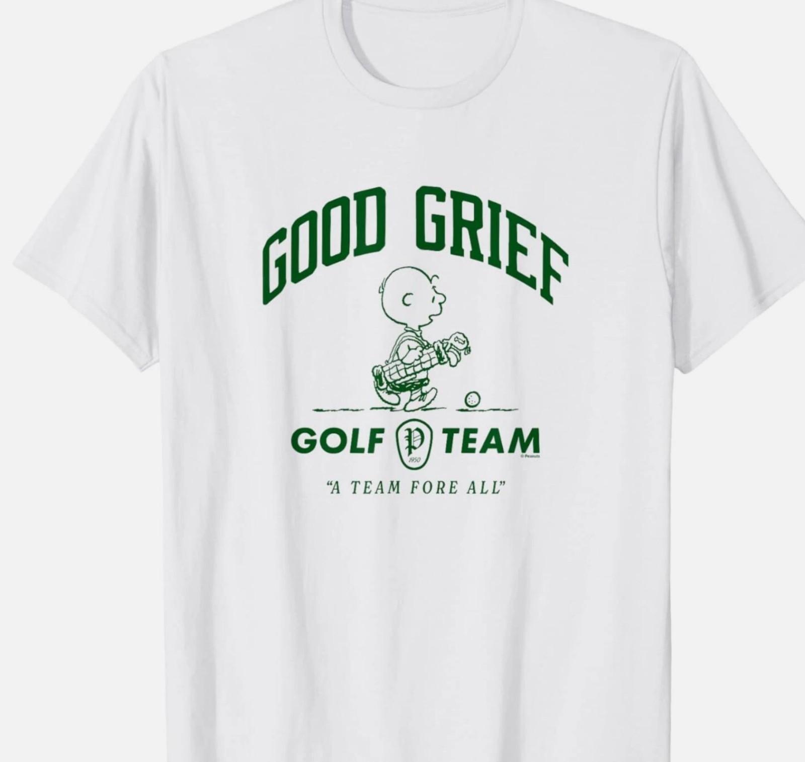 Peanuts Good Grief Golf Team T-Shirt Iconic Adult Look S-45XL Unisex T-Shirt S