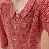 Chic Floral Short-Sleeve T-Shirt for Middle-Aged & Elderly Women - Stylish Summer Top