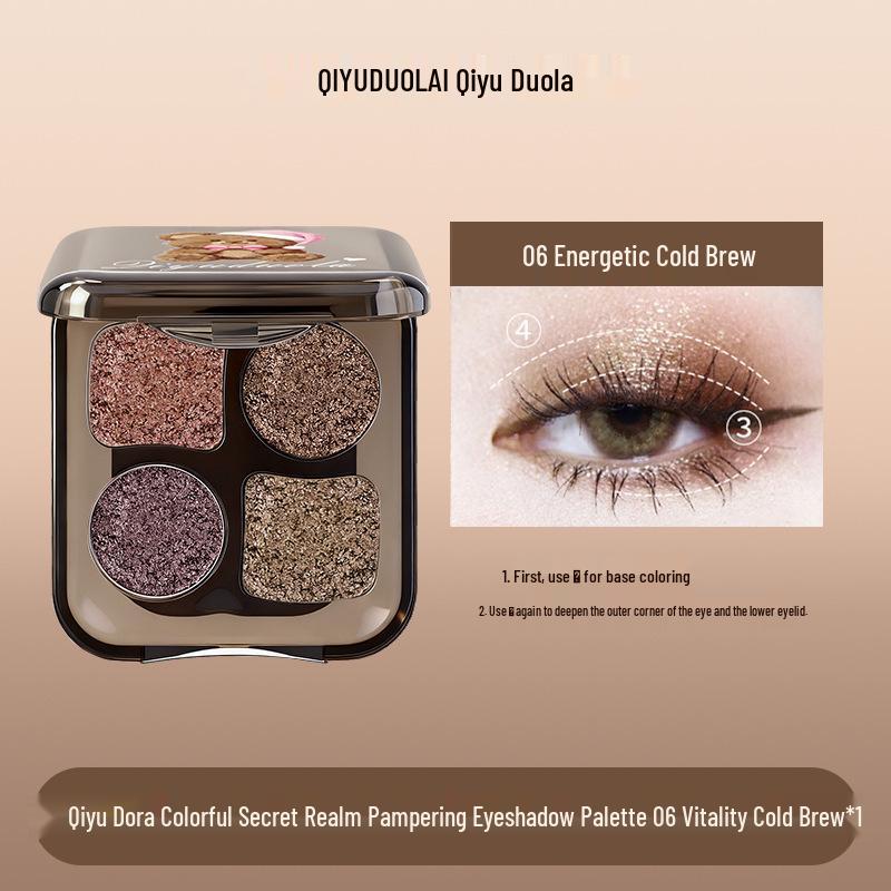 Miracle Dora Bestseller Quad: Earthy Matte & Shimmer Eyeshadow Palette with Under-Eye Glitter