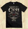 Johnny Cash Rock & Roll Vintage T-Shirt, Men's Women's Sizes (met-731)