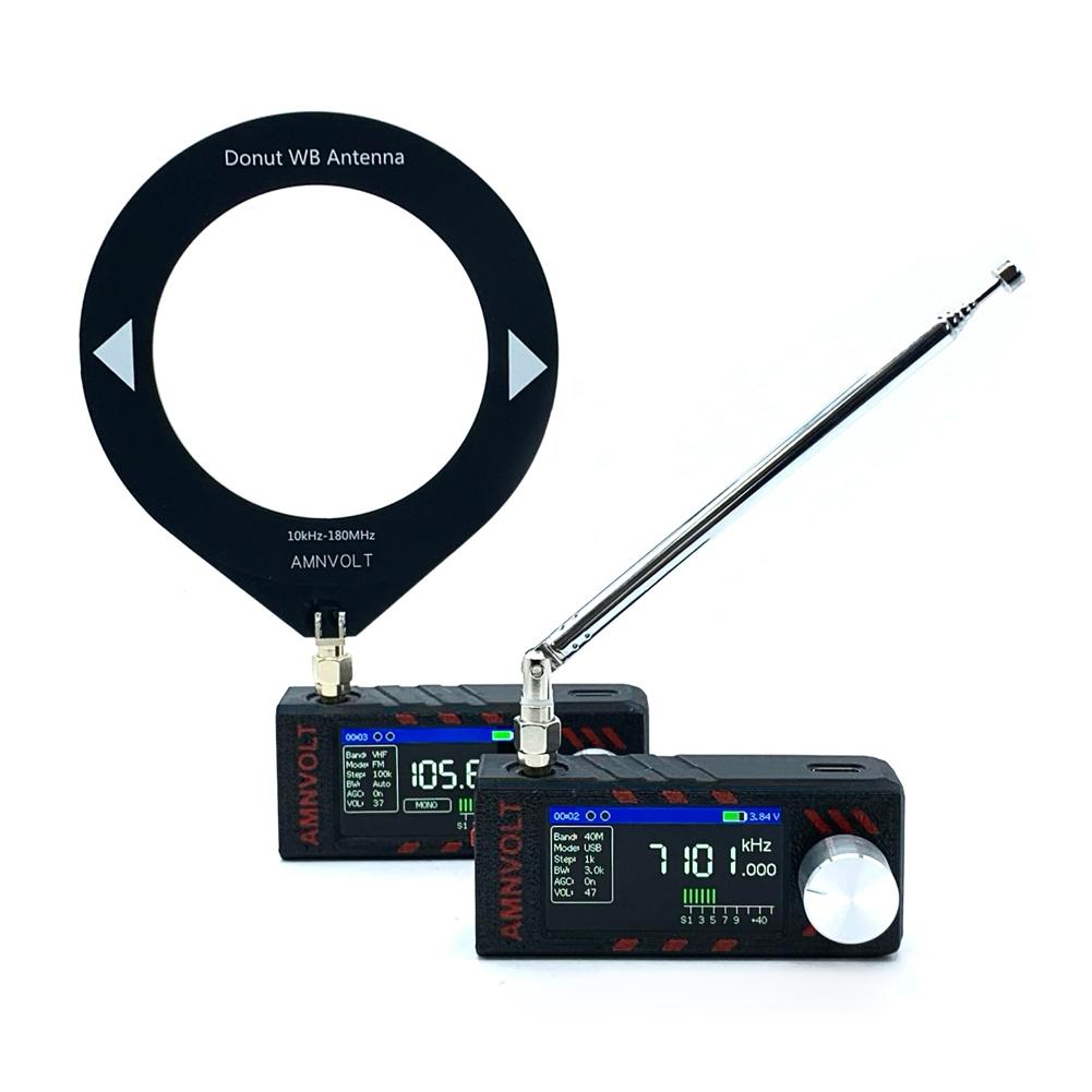 SI4732 0.5-108mhz HF SW MW VHF Radio 1.9inch IPS Screen Portable Radio with Antenna All Band Radio Receiver