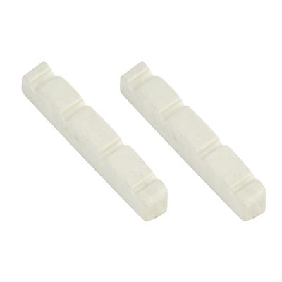 2 Pcs Quality Plastic 4 String Bass Guitar Nut Musical Instrument Replacement(44*5.8*8mm)