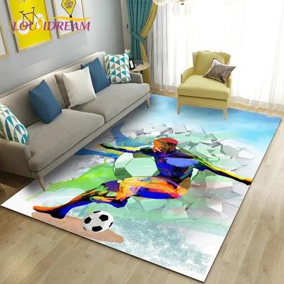 3D Labdarúgás Futball Sport Területi Szőnyeg, Szőnyeg Nappaliba Hálószobába Kanapé Elé Ajtószőnyeg Konyha Dekoráció, Gyerek Játék Csúszásmentes Padlószőnyeg