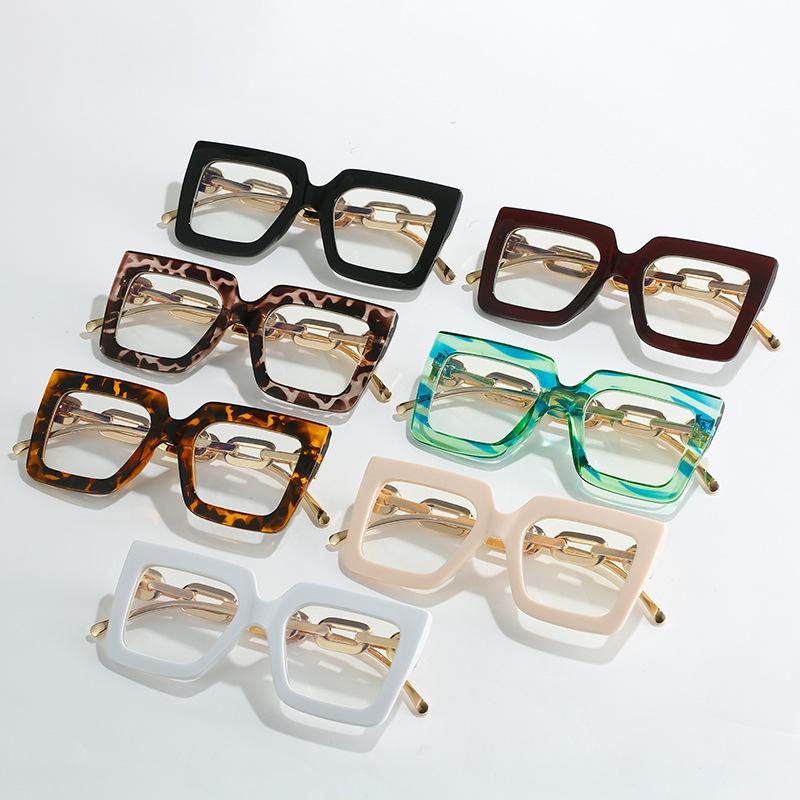 Twooo 3207 Übergroße quadratische Brille mit modischem Bügel Sonnenbrille Damen