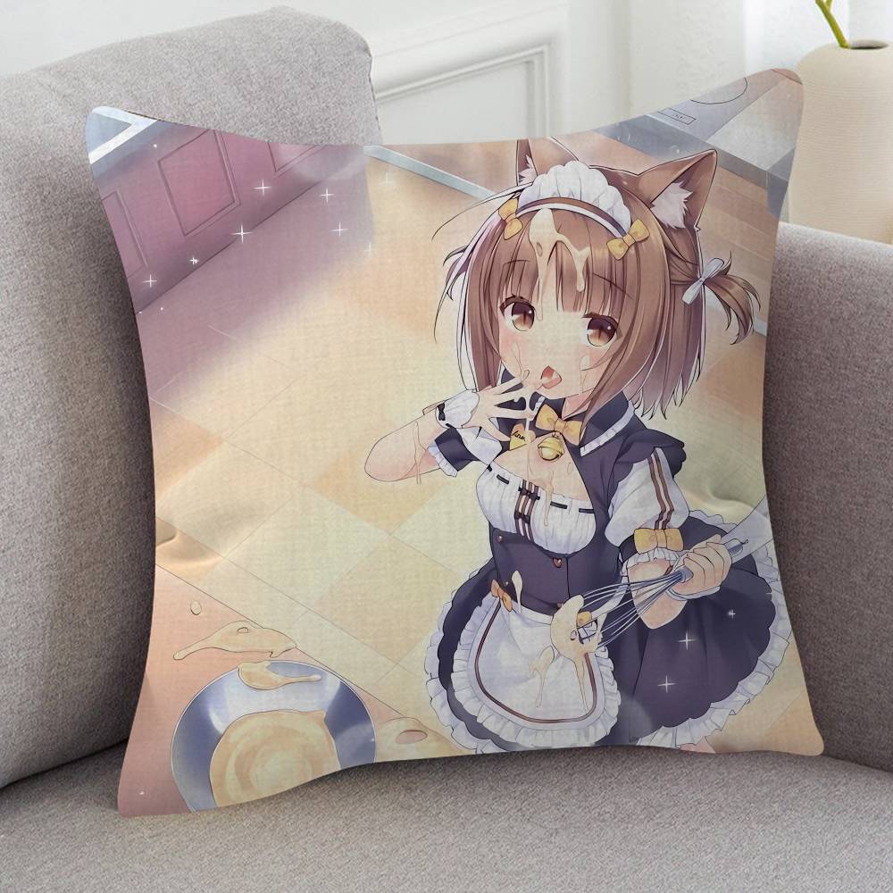 GAME Nekopara Pillow Case Soft Double Sided Print Sofa Cushion Cover Throw Pillow Covers