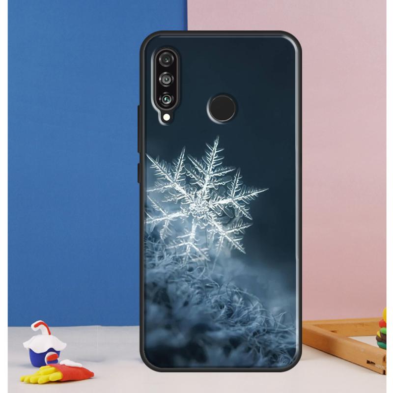 Christmas Snowflakes Case For Huawei Nova Y73 Y72 Y70 Y90 Y60 Y61 Y91 12s 12i 11i 8i 9 10 SE P30 P40 Lite P60 Pro
