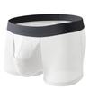 Men's Spring and Summer New Gun Egg Separation Open Free Ice Mesh Breathable Flat Briefs