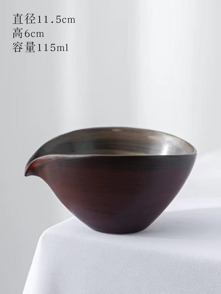 Hawthorn Red Vintage Coarse Pottery Powder Small Eggplant Melon Pot Brewing Teapot for Home Use Small Capacity Teapot Kung Fu Tea Set for Home Use