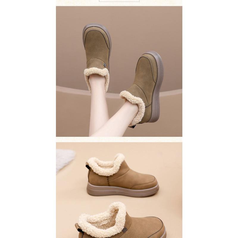 Birkenstock Women's Winter Fleece Women's Shoes, Cotton Shoes, Women's One-foot Pedals, Platform Mom Shoes, Fashionable Height-enhancing Shoes