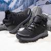 Winter Hiking And Leisure Hiking Shoes For Men Comfort Plus Velvet High-Top Men's Snow Boots Non-Slip Inside Height Increase