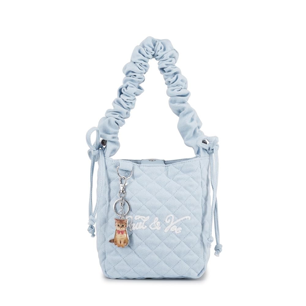 

ACCESSOIRES Gathered Shoulder Bag Logo Quilting Blue FREE [Paul & Joe] [Paul & Joe] PJA-B1182 PJA-B1182