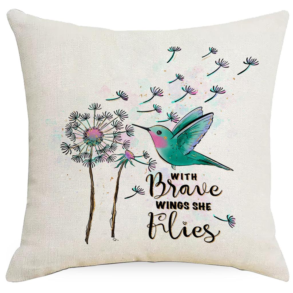 New Creative Floral Dandelion Pillow Case Home Sofa Cushion Pillow Case Decoration