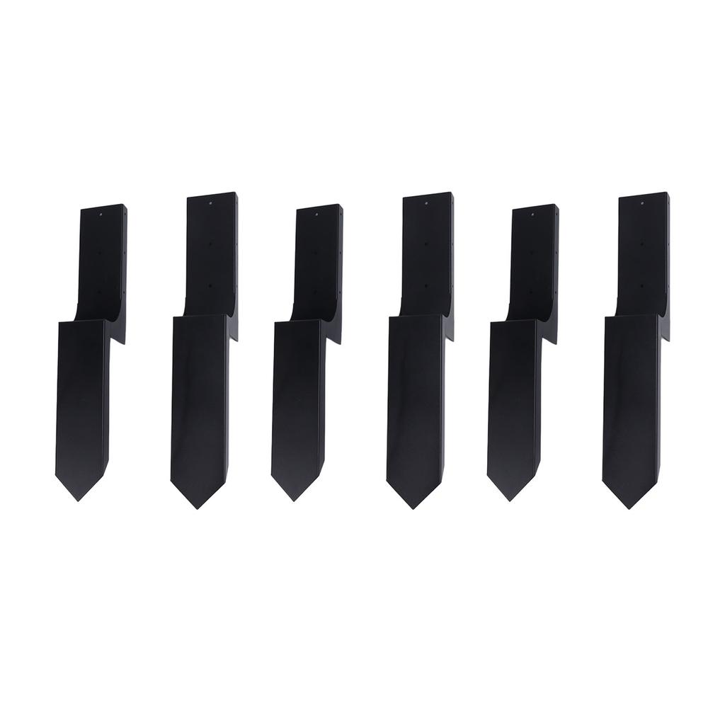 6 PCS Fence Post Repair Kit H Shaped Cold Rolled Steel Wooden Fence Post Repair for Repairing