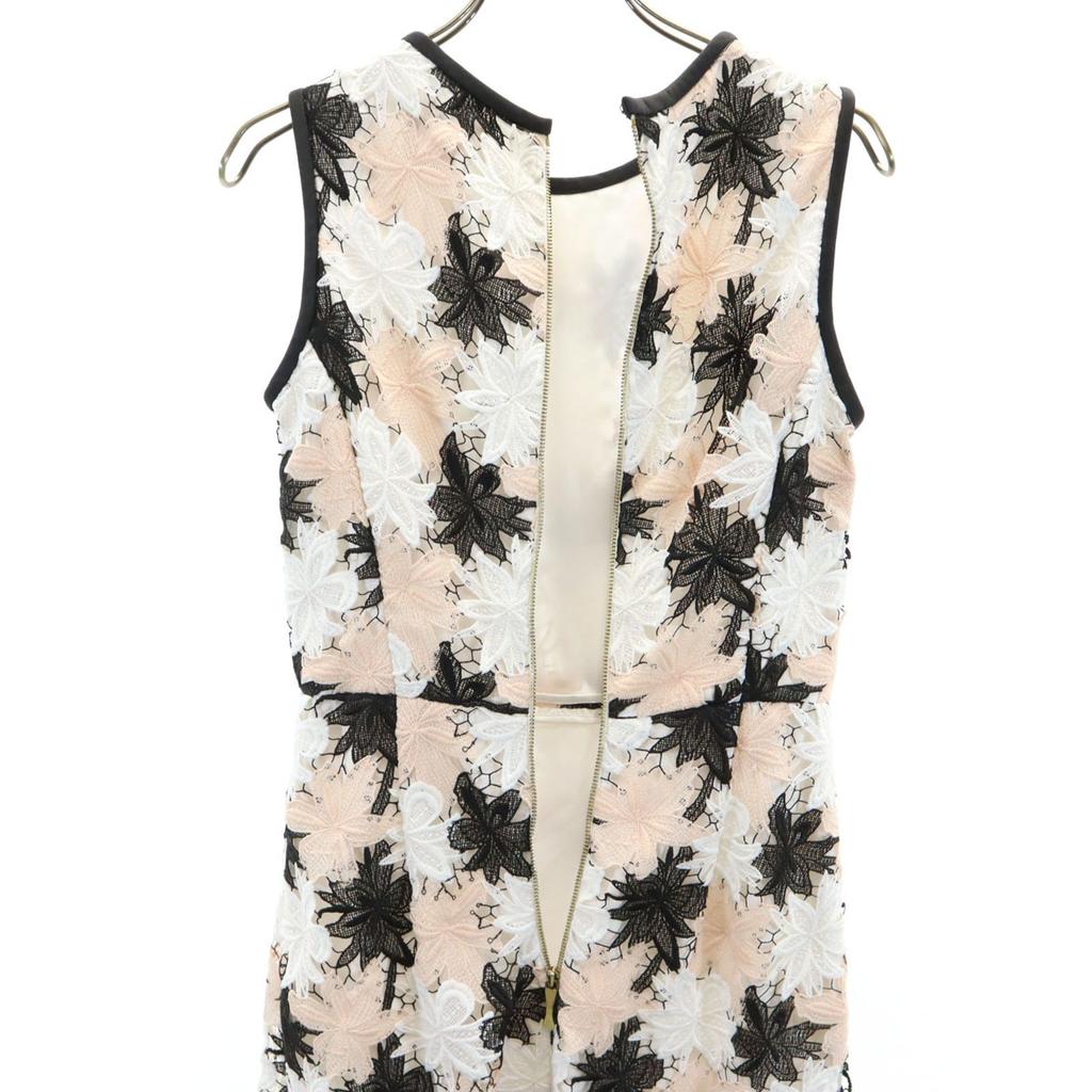 Kate Spade Цветочный Комбинезон для гонок без рукавов Белый система Застежка сзади Женский Б/у