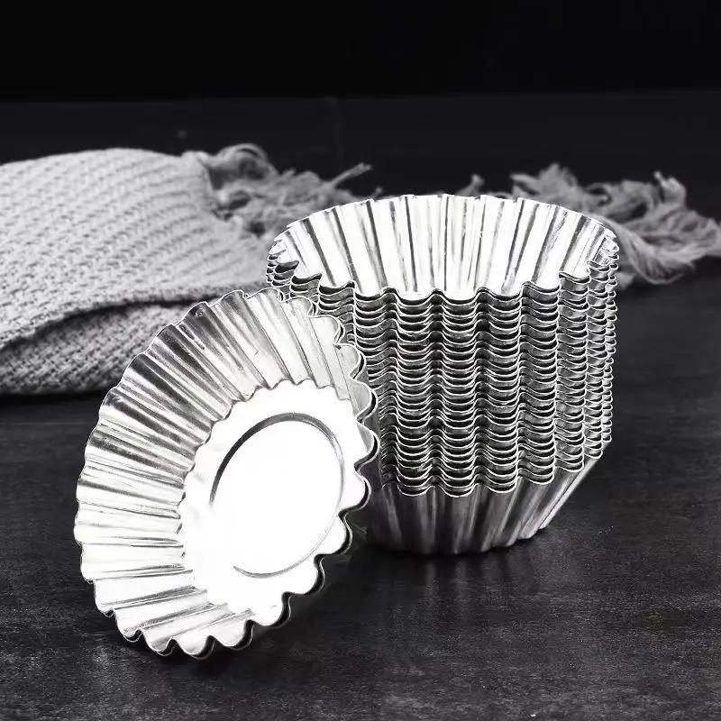 10/20/30 Pezzi Stampo per Tarte all'Uovo Buona Conducibilità Termica Leggero e Durevole Facile da Sformare per Cuocere Mini Tarte Torte Cupcake Muffin