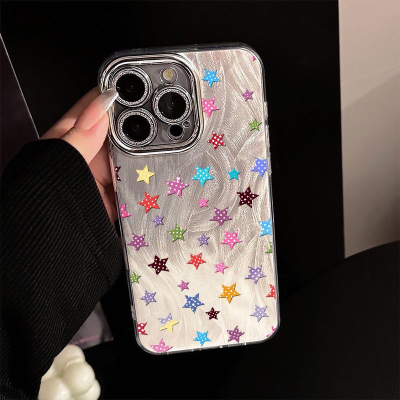 Polka Dot Stars Full Coverage Case for iPhone 17 Pro, 16 Pro Max, 15, and 14 Plus