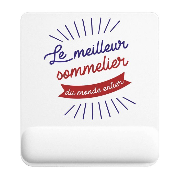 Tapis de souris - PLANETEE - Sommelier Meilleur Monde - 22x18 cm - Impression sublimation HD - 3 mm antidérapant