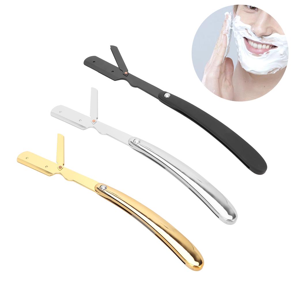 Men\'s Folding Handle  Plated Professional Straight   for Hair Salon (Without Blade)