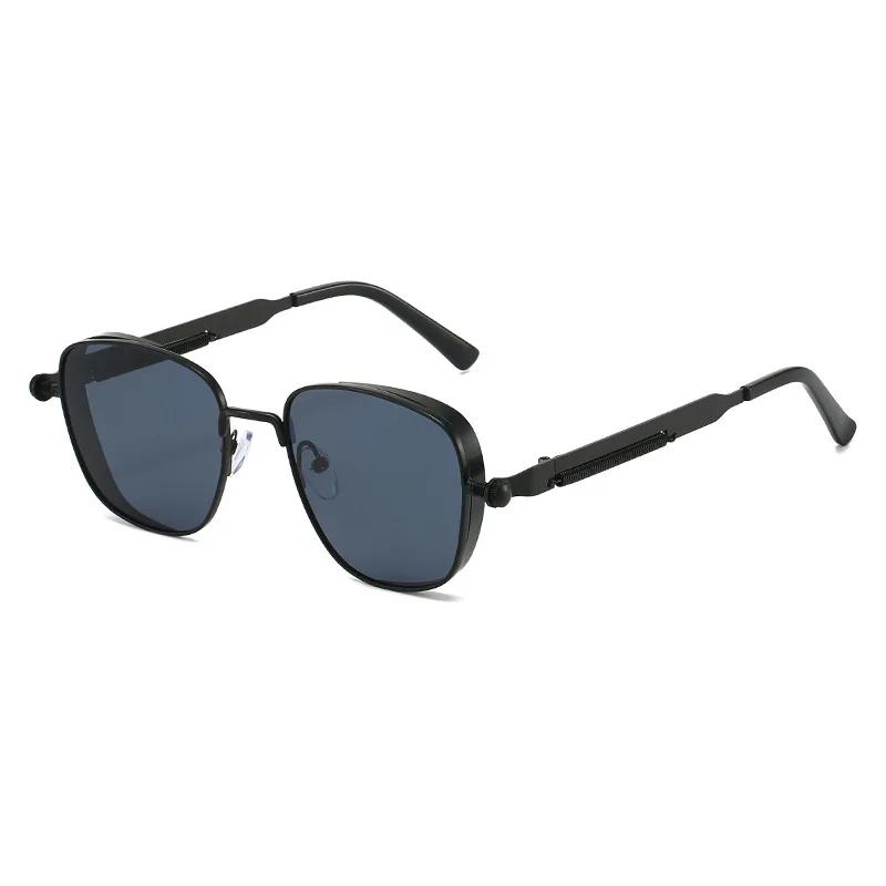 Retro Square Frame Uv Protection Minus Diopter Eyeglasses Women Luxury Brand Designer Punk Popular Metal Eyeglasses Men Goggles