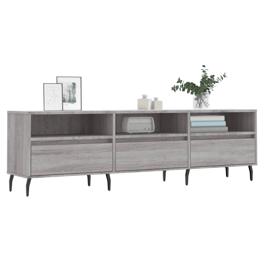 vidaXL TV-Schrank Grau Sonoma 150x30x44,5 cm Holzwerkstoff