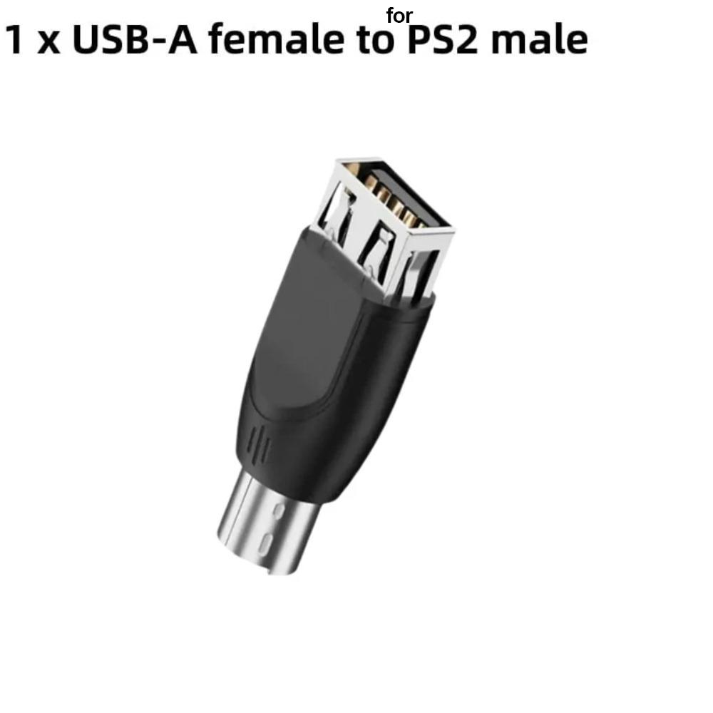 1-4PCS for PS2 To USB A/USB-C Male To Female Adapters Universal Game Console Converters for PS 2 Mouse Keyboard Laptop Connector