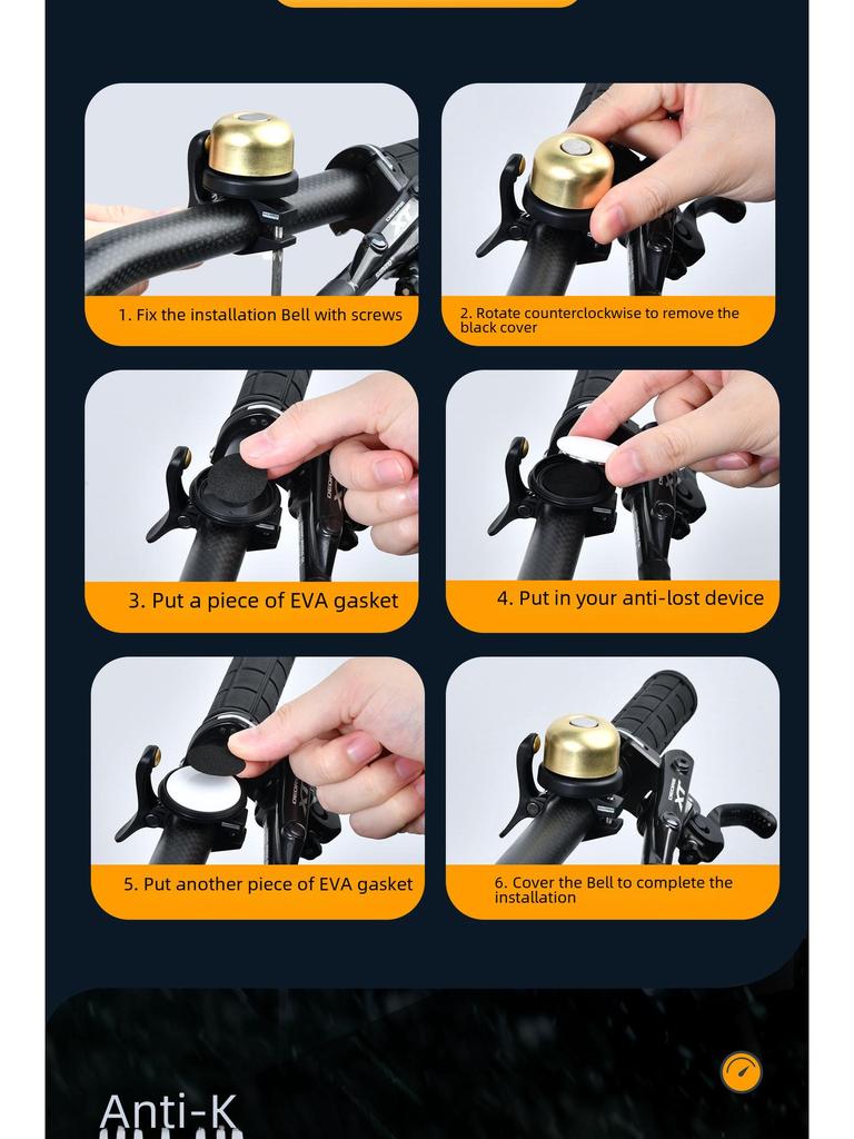 AirTag-Enabled Anti-Theft Bicycle Bell with Hidden Tracking & Positioning Device