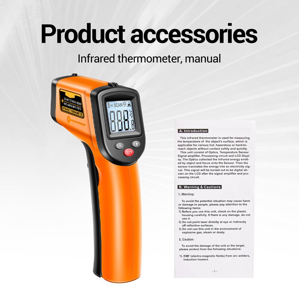 

TH201 Высокочувствительный цифровой инфракрасный измерительный пистолет гигрометр бесконтактный лазерный термометр с подсветкой