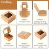25pcs Mini Kraft Paper Gift Boxes with Clear Window for Soap Treats Bakery Candy Packaging for Wedding Favors Party Supplies Handmade Crafts