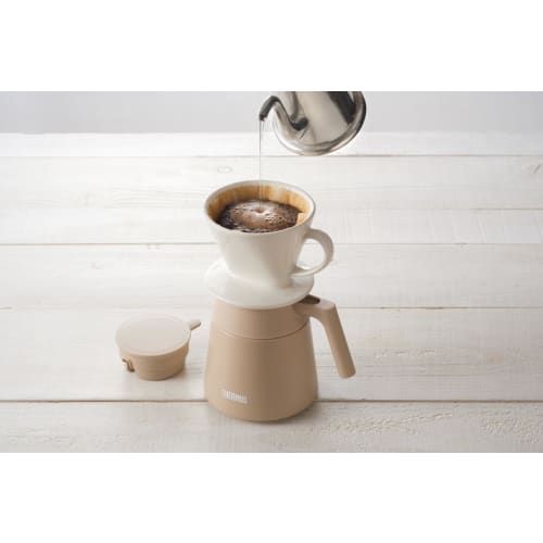 Thermos Vacuum Insulated Coffee Server 720ml Cafe Latte All Parts Dishwasher Safe Coffee Dripper Compatible Thermos Structure Heat/Cold TTF-720 CL