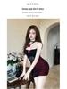 Elegant Halterneck Floral Bodycon Mini Dress with Pleated High-Waist