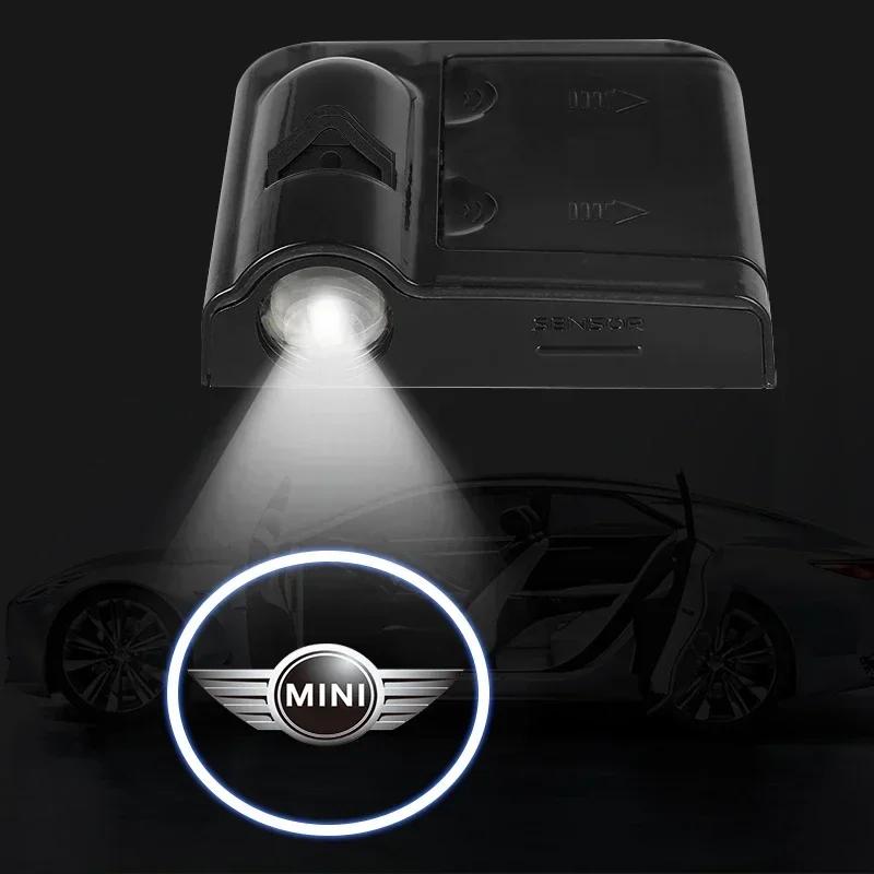 For Bmw Mini 1/2pcs LED Car Door Courtesy Light Projector Welcome Lamp Car Badge For MINI Cooper One S Clubman R50 R53 R56 R60 F