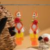 Gothic Punk Halloween Skeleton Dangle Earrings For Women Ethnic Creative Long Tassel Bohemian Fringe Earring Festival Jewelry