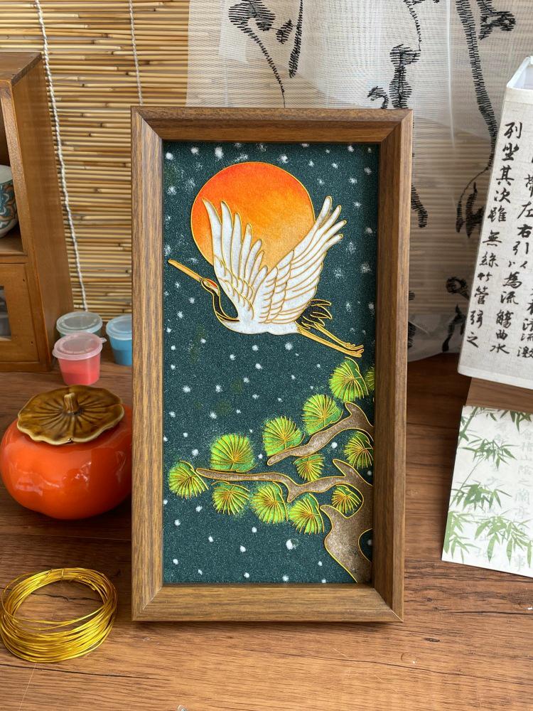 DIY Cloisonné Enamel Kit: Jingtai Blue Intangible Heritage Painting