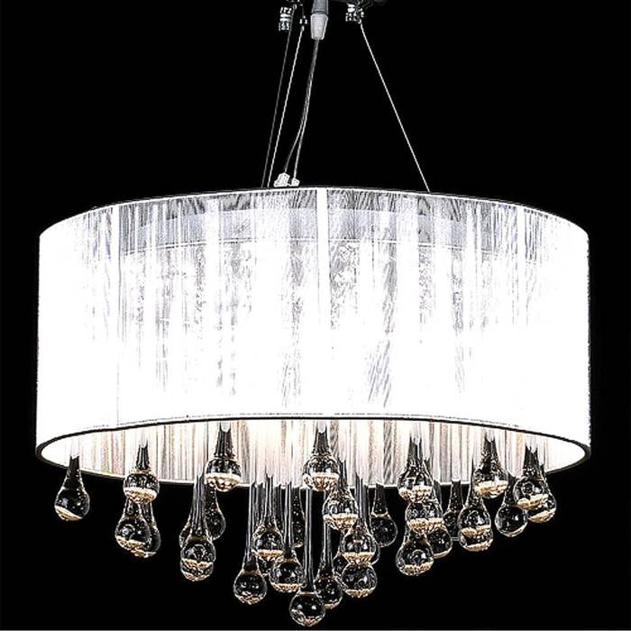 VidaXL Lustre Moderne Plafonnier Cristal Lampe Éclairage Lumière Salon Maison 60345