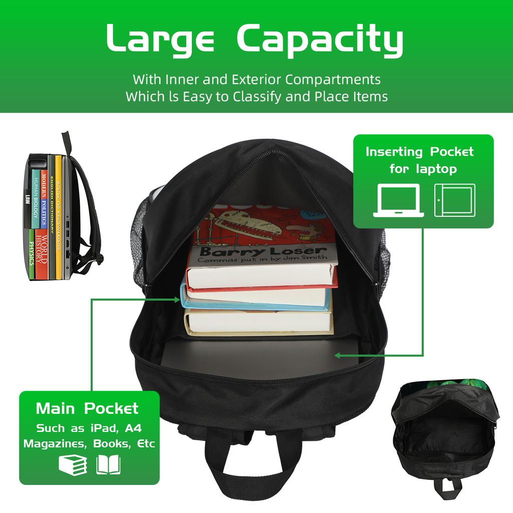 Set de 3 Piezas para Niños Mochila Estrella de Fútbol Estudiante Bolso de Hombro Escolar Bolsas para Lápices Ronaldo Mochila Escolar CR Mochila Mejor Regalo