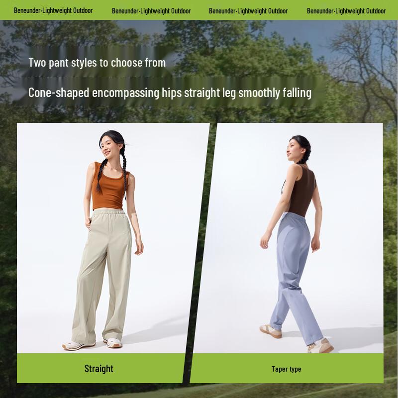 Beneunder Women's Quick-Dry Ice Silk UV Protection Casual Pants