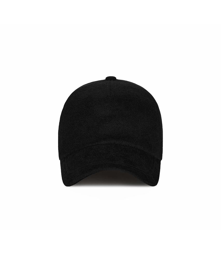 Bajal Va Curved Logo Wool 5-Panel Ball Cap Black