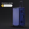 Aluminum Magnesium Alloy Trolley Case 20: Business Metal Carry-on Leather Travel Luggage