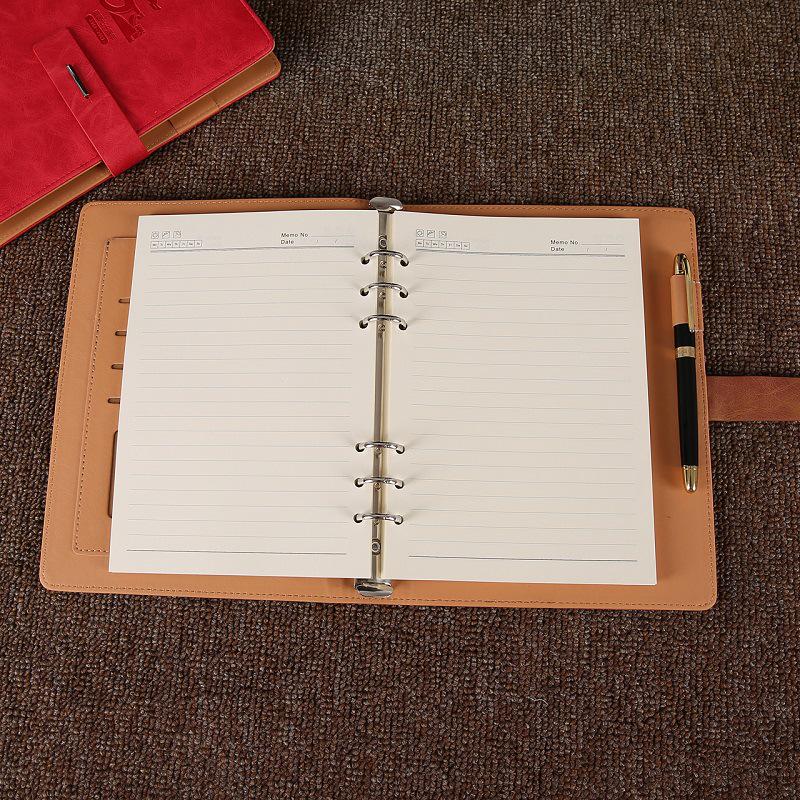 Business Loose-Leaf Notebook with Buckle - Notepad Gift Box Set