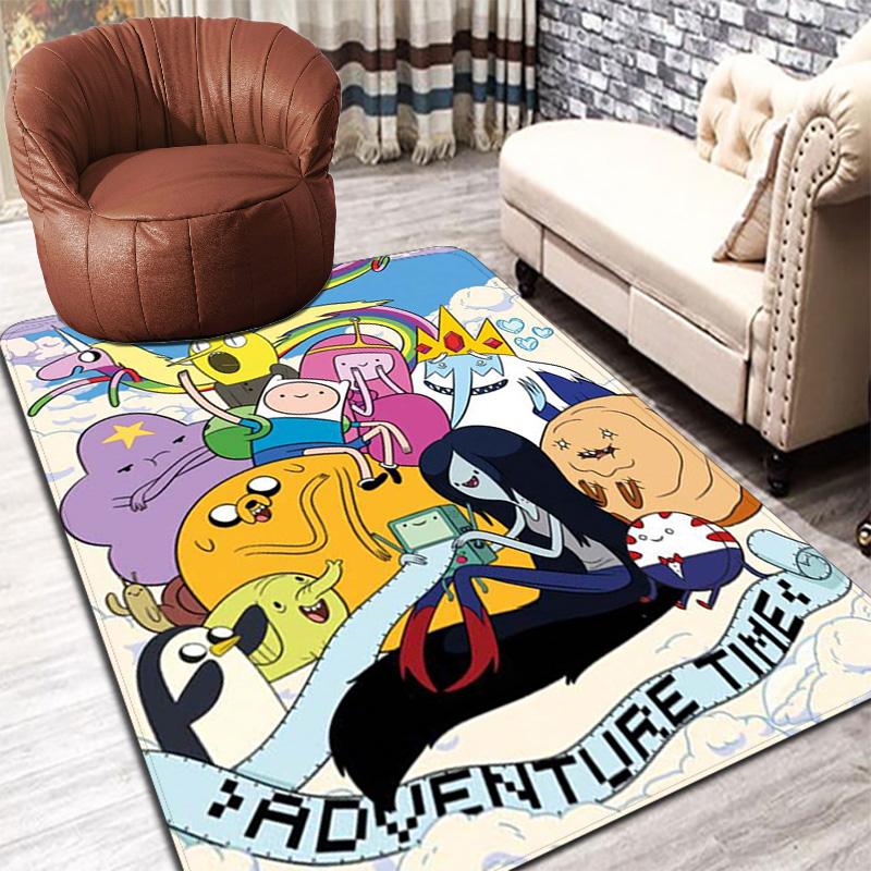 Adventure Time Rug Floor Mat for Living Room or Bedroom Soft and Comfortable Carpet a Gift for Birthday and Holiday.MFF0918021