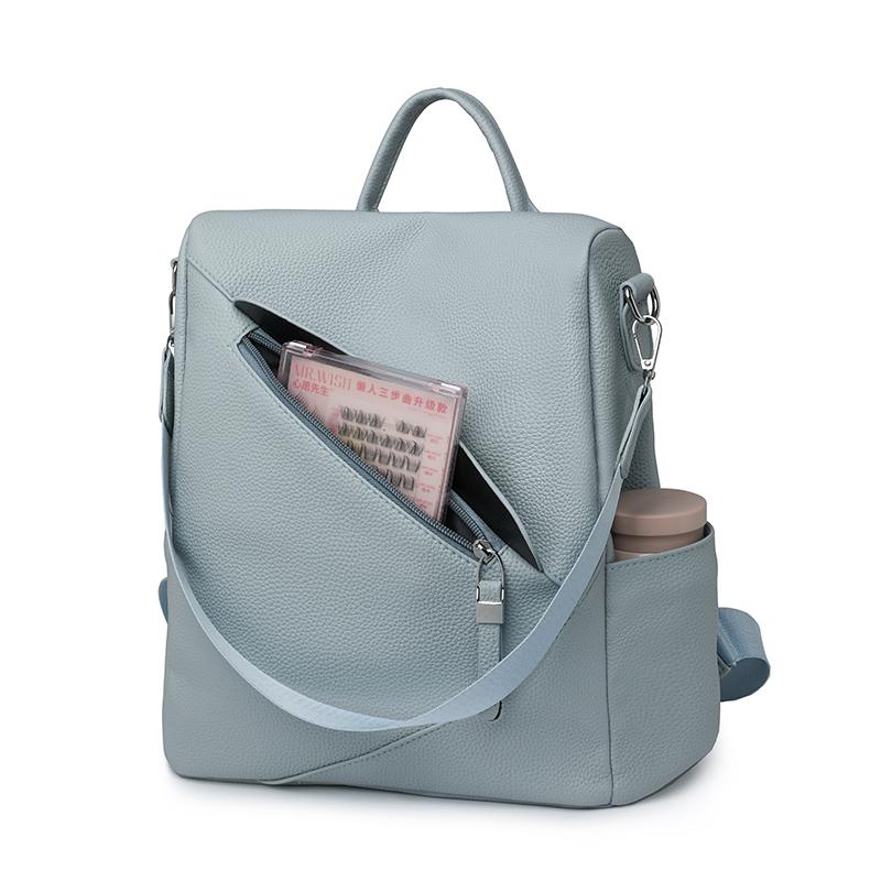 Outdoor Travel Bag PU Women's Large Capacity Backpack Multifunctional Shoulder Bag