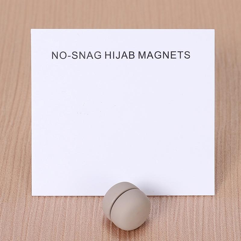 1 Pair Matte Magnet Hijab Pins Magnetic Brooch Headscarf Women Shawl Strong Magnetic Button Headscarf Accessories Mix Color
