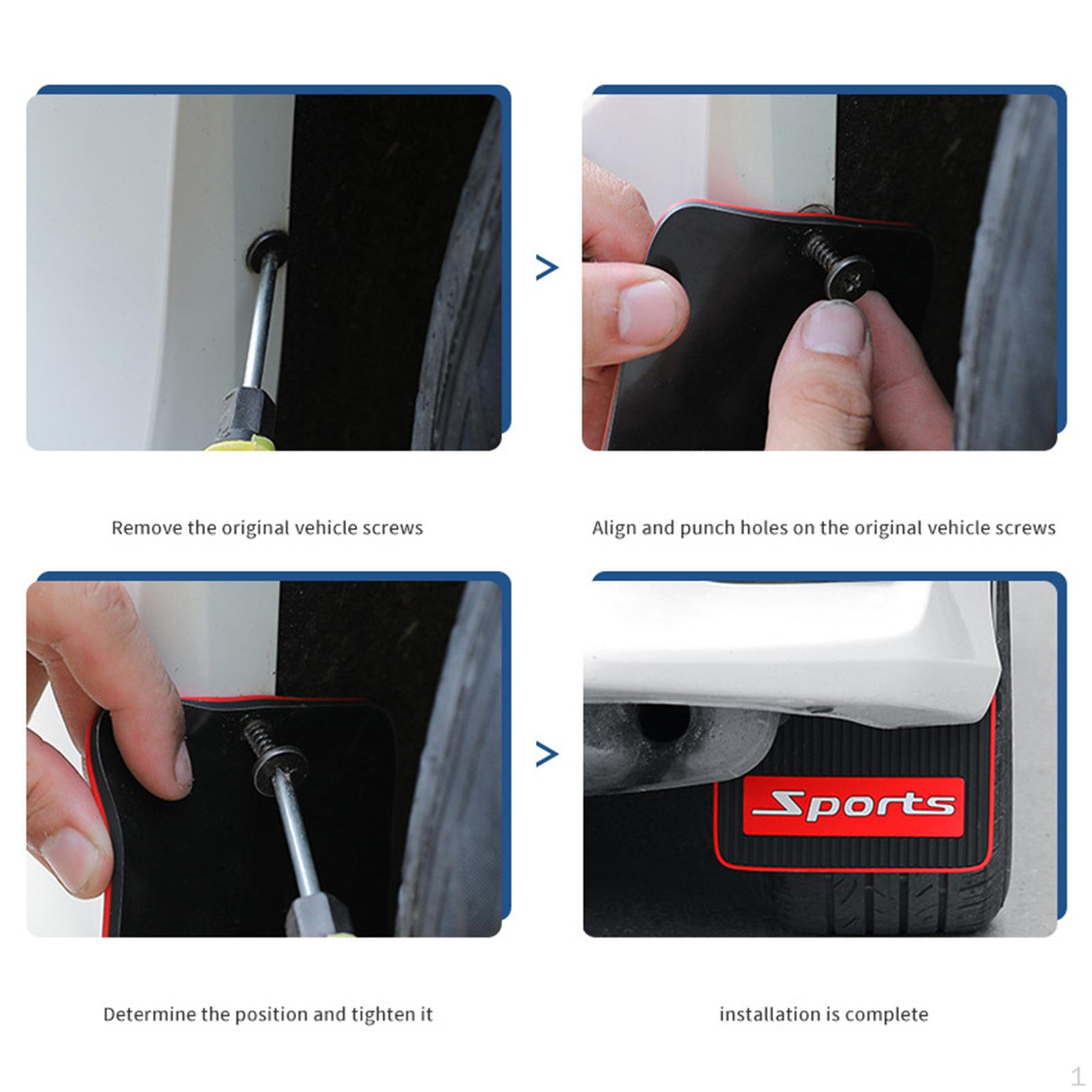 

Car Mud Flaps, No Collision With Screws Scratch Resistant Mudflaps Guards For Truck Pickup SUV 2Pcs