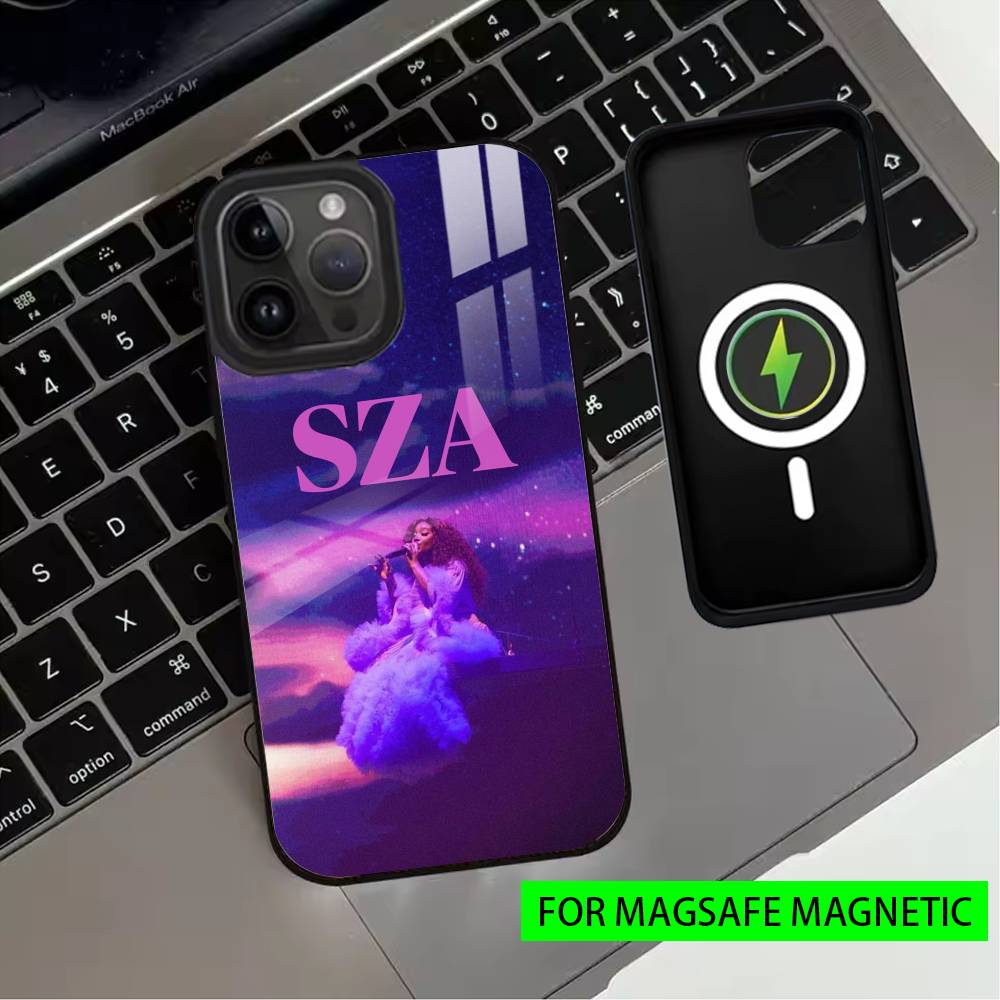 Cool Singer S-SZA-SZA-S Phone Case For iPhone17,16,15,14,13,12,11 Plus,Pro Magnetic For Magsafe Wireless Charging iPhone12