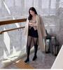 Women's Slimming Woolen High-Waist Gray Shorts - Korean Style Winter 2024 Hip-Wrapping Booty Base Layer