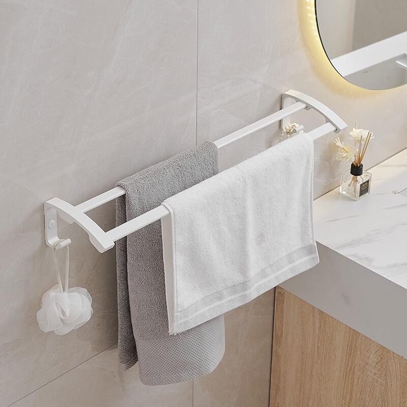 

Cmaos Wall-Mounted Bathroom Towel Rack with Shelf
