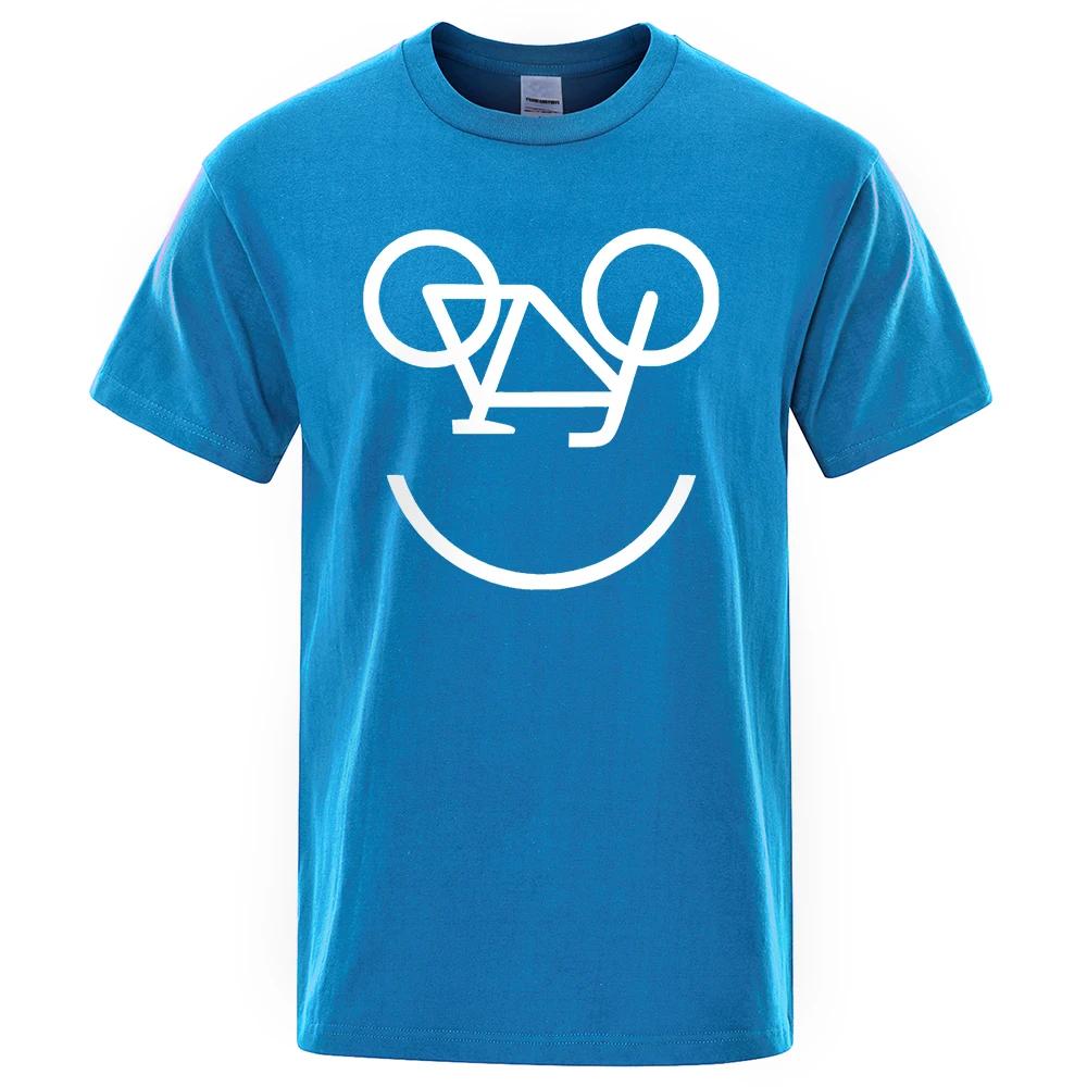 Bicycle Reverse Letter Funny Printing Men Women T Shirts Fashion Comfortable Top Regular Sleeve Short Sleeve Large Size Tshirts