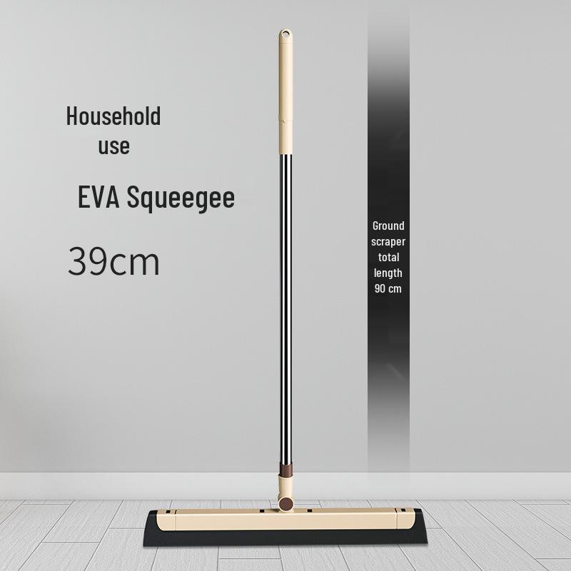 Multi-Purpose Bathroom & Floor Mop and Scraper for Hair and Water