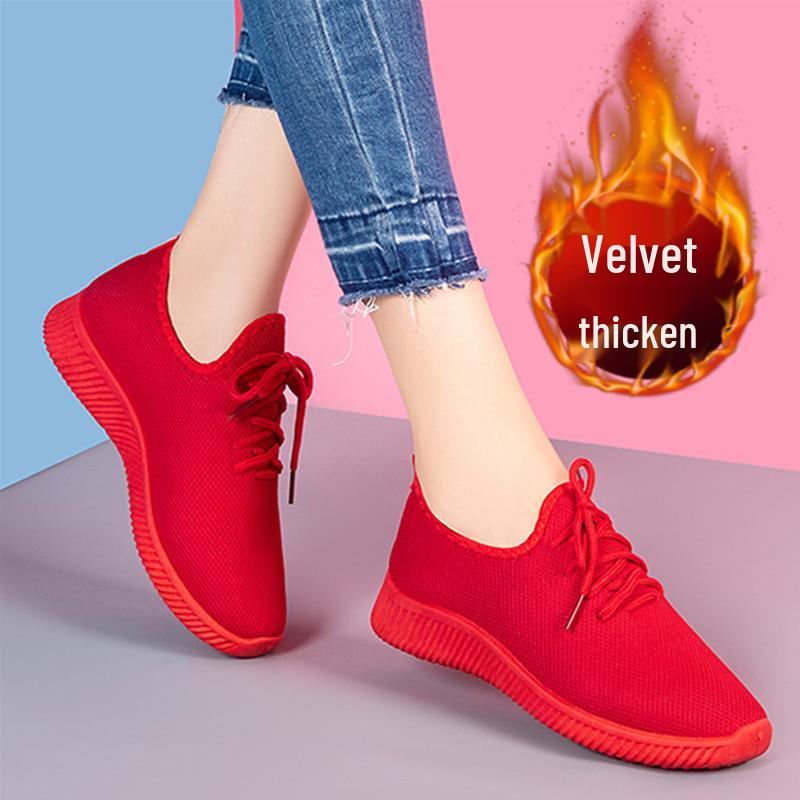 Women's Spring & Autumn Korean Style Low-Top Casual Sports Shoes - Breathable Old Beijing Cloth