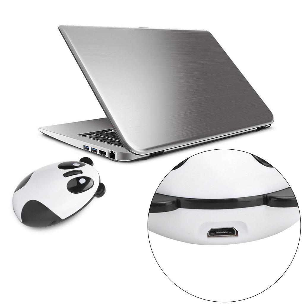 JGGLD Wireless Panda High Includes Receiver and USB Charging Cable Mouse, Compact, Quiet, 2.4GHz, 1200DPI, Design, Precision, Energy-Saving Mode,